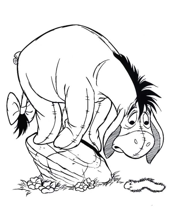 Coloring page Winnie de Pooh and Eeyore Winnie de Pooh